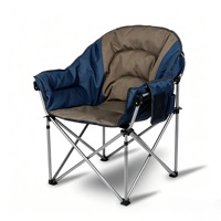 Chaise pliante d'extérieur portable, durable, confortable, moderne, rembourrée et épaissie pour le camping, la plage, les pique-niques, les voyages, le jardin, la terrasse, le parc