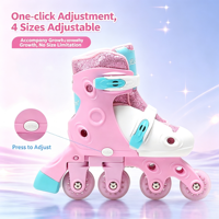 Patins à roulettes réglables haute performance pour enfants, en PU TPR ABEC-7, pour garçons et filles, avec design lumineux