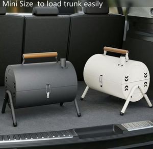 Réchaud de pique-nique extérieur pliable en métal, barbecue sans fumée avec grille intégrée coupe-vent, poêle à charbon de bois domestique pour le camping - Product Image 2