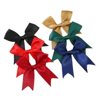Nœud en polyester en forme de queue d'hirondelle, style forêt de Noël, fait main, minimaliste, accessoires de vêtements en ruban, boîte cadeau de luxe léger