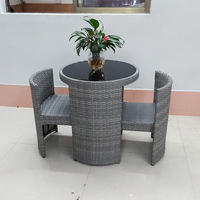 Ensemble table et chaises en métal pour extérieur et intérieur, design minimaliste, idéal pour balcon et salon, origine Chine