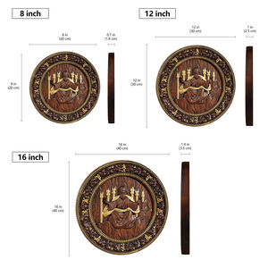 Relieve Redondo de Madera de Dios Todopoderoso, Arte Cristiano para Pared que Representa a Dios Padre en el Trono, para Iglesia, Capilla y Decoración del Hogar - Product Image 5