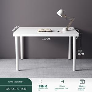 Juego de escritorios de oficina, conjunto moderno de Metal de madera blanca, <span class=keywords><strong>muebles</strong></span> para el hogar, maquillaje, tocador, ordenador, oficina, portátil, escritorios de estudio - Product Image 5