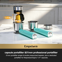Machine à café expresso semi-automatique Empstorm avec réservoir d'eau transparent et réservoir à lait pour la maison et le bureau en stock