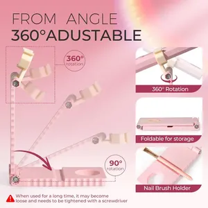 Kit Lampe à Ongles UV/LED Sans Fil Portable avec Support, Écran LCD, Rechargeable USB, Séchoir à Gel pour un Séchage Rapide - Product Image 3