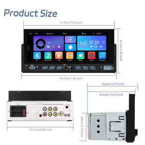 Estéreo para Auto MP5 de 6.86 Pulgadas, Podofo, Single Din, Inalámbrico, CarPlay, Android Auto, EQ, Bluetooth, FM, DVR, USB, Radio para Auto, Venta al por Mayor - Product Image 5