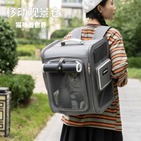 Sac de transport portable pour chat d'extérieur, respirant, grande capacité, à porter à la main ou en sac à dos