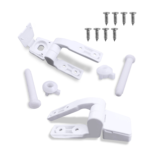 Bisagras Modernas <span class=keywords><strong>Universales</strong></span> <span class=keywords><strong>de</strong></span> Plástico Blanco para Asiento <span class=keywords><strong>de</strong></span> Inodoro, Tornillos <span class=keywords><strong>de</strong></span> Repuesto, Tuercas, Uso en Baño, Fácil Instalación, 1 Par, Accesorio - Product Image 2