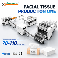 Solution complète professionnelle, ligne de production de mouchoirs en papier entièrement automatique, intelligente et à grande vitesse pour les grandes usines de papier