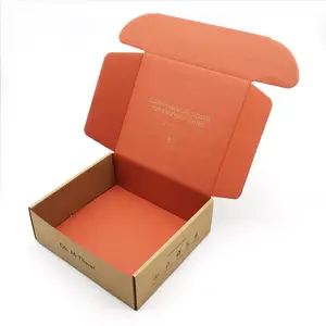 Boîte en papier kraft à impression personnalisée, Design gratuit, avec matériaux recyclables, boîte d'expédition, lettres imprimées pour cadeau et artisanat