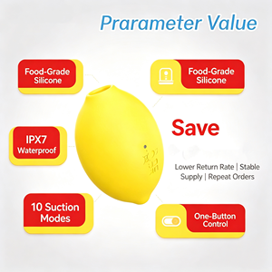 Vibrateur clitoridien rechargeable en forme de citron, 10 fréquences, silencieux et étanche, jouets sexuels portables pour adultes - Product Image 2