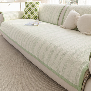 Summer Ice Silk <b>Sofa</b> <b>Cover</b> 145-185CM Anti-Slip Light Luxury Modular <b>Sofa</b> Cushion Dust <b>Cover</b> Spring 2026 - Product Image 2