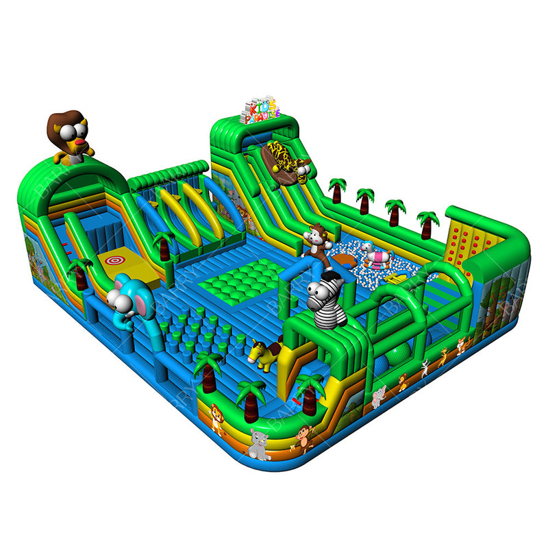 Outdoor Huge Bounce House Obstacle Course