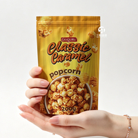 Bolsas personalizadas para palomitas de maíz, a prueba de humedad, con cierre hermético, bolsa de aluminio para envasado de alimentos.