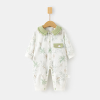 Mono de Verano para Bebé, Floral, de Algodón Oxigenado, Unisex, Delgado, para Recién Nacidos, Ropa para Gatear
