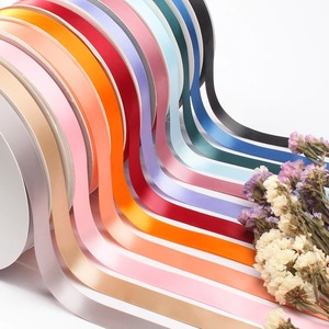 Cintas de Grosgrain Personalizadas de Doble Cara, Recicladas, de Poliéster/Algodón, con Purpurina Impresa, Color Sólido, para Envolver Regalos, 25 mm x 45 m - Product Image 1