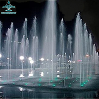 Fontaine à colonne d'eau de 1,5 pouce, jet d'eau aéré, en acier inoxydable