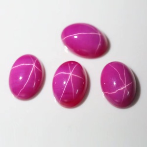 Đá Quý Hình Bầu Dục Ánh Sáng Sao Của <span class=keywords><strong>Ruby</strong></span> Trần Đá Siêu Sao Nhân Tạo Màu Đá Quý Bán Buôn Tổng Hợp Màu Đỏ Hồng Nhiệt Vòng Cắt - Product Image 5