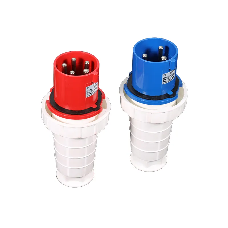 Conectores de enchufe y enchufe Industrial, nueva explosión eléctrica resistente al agua IP44 IP67 16A 32A 63A 125A 3pin 4pin 5pin LOGO CE