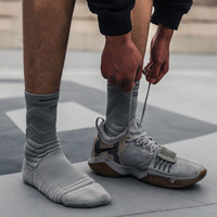 Chaussettes de sport pour hommes, en tissu éponge épais, avec logo personnalisé, professionnelles, pour le basketball, de qualité supérieure