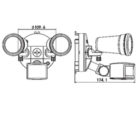 Vente en gros d'usine 50/60Hz Détecteur de mouvement infrarouge de plafond à 180 degrés Réglable Délai de 5 à 5 minutes Portée de détection de 2 à 12 m pour