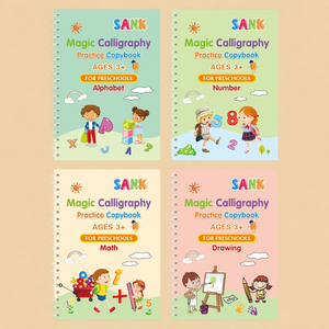 Quaderno di Calligrafia Francese 3D con Scanalature Stampate per Bambini, <span class=keywords><strong>Libro</strong></span> per Imparare Numeri, Lettere e Esercizi di Scrittura, Regalo - Product Image 4