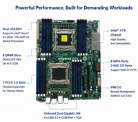 Für Supermicro X9DAI Dual LGA2011 Server-Motherboard Intel C602 Chipsatz Unterstützt Xeon E5-2600 V1/V2 16xDDR3 ECC E-ATX Mainboard
