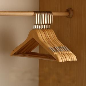 Cintres multifonctionnels en bois naturel de haute qualité, antidérapants et écologiques, à un ou deux niveaux, pour magasins de vêtements et armoires - Product Image 6
