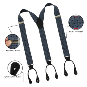 <span class=keywords><strong>Tirantes</strong></span> Elásticos Ajustables Premium con Botones <span class=keywords><strong>para</strong></span> <span class=keywords><strong>Hombre</strong></span>, Clásicos Negros <span class=keywords><strong>para</strong></span> Traje <span class=keywords><strong>de</strong></span> Etiqueta, Cena, Caballero, Vestimenta Formal - Product Image 3