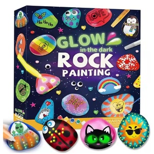 Samtoy 2025 nouveau jouet éducatif lueur dans le noir <span class=keywords><strong>Kit</strong></span> de <span class=keywords><strong>peinture</strong></span> de roche fournitures d'artisanat ensemble de bricolage <span class=keywords><strong>Kit</strong></span> d'arts et d'artisanat pour les enfants - Product Image 5