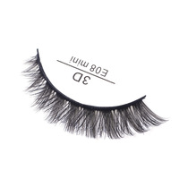 Lot de 5 paires de faux cils 3D en vison synthétique, naturels, effilés et volumineux, faits à la main, pour maquillage professionnel, fournisseurs de beauté E08 Mini