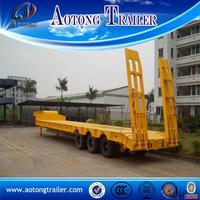 Semi-remorque en acier AOTONG de haute qualité à 4 lignes et 8 essieux pour le transport de pales d'éoliennes, capacité de charge de 100 tonnes, suspension mécanique