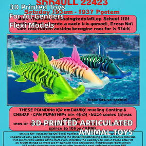 Modèles articulés imprimés en 3D personnalisés, animaux amusants et dinosaures, jouets pour les amateurs d'art - Product Image 2