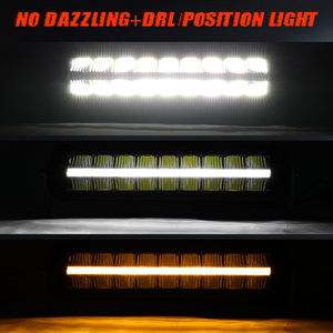 Barre lumineuse LED tout-terrain CE pour camion tracteur, 12'' 22'' 32'' 42'' 52'' pouces, feu <span class=keywords><strong>de</strong></span> <span class=keywords><strong>position</strong></span> ambre pour barres lumineuses LED tout-terrain 4x4 robustes - Product Image 2