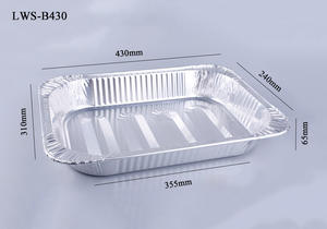 Conteneur rectangulaire <span class=keywords><strong>jetable</strong></span> en aluminium de 5830 ml, prix usine, résistant au four, qualité alimentaire, pour boulangerie, avec couvercle en aluminium - Product Image 4