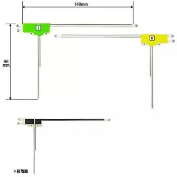 Antena de filmes plana para tv, isdb dvb t t2 hd, para japão e malásia, conector gt13