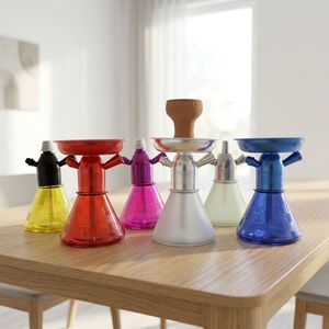 Portable Clay <b>Hookah</b> Mini Water <b>Pipe</b> Glass Color Bowl Tobacco Smoking Accessory for Outdoor Social Use - Product Image 4