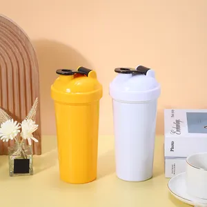 Harga pabrik Logo kustom 700ml plastik Fitness Workout Gym Protein Shaker cangkir Blend Sport Shaker botol air dengan Mixer bola