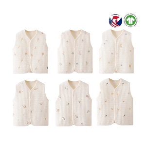 Au début du printemps pur coton dessin animé <span class=keywords><strong>sans</strong></span> manches Cardigan garder au chaud bébé gilets gilets - Product Image 2