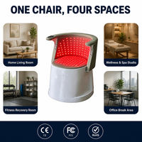 Chaise de luminothérapie rouge 660nm rouge 850nm infrarouge proche avec panneau LED – Aide la récupération du bas du dos et des hanches grâce à la luminothérapie