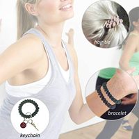 Bracelet extensible Bracelet porte-clés poignet porte-clés porte-ressort anneau Gym Sport élastique Flexible spirale bobine bande Bracelet