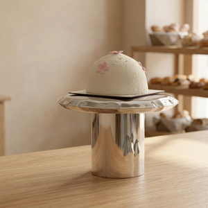 Luxury Stainless Steel Pedestal <b>Cake</b> <b>Stand</b> Modern Round Dessert Display <b>Stand</b> Wedding Birthday Bakery Table Centerpiece - Product Image 4