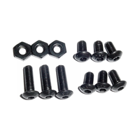 Grosir Pabrik 500PCS M3 M4 M5 Sekrup dan Mur Kit Kepala Pan Hexagon Baja Karbon Hitam