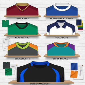 Fabricante de Camisetas de Fútbol, Personalización en Línea para Adultos, Diseño Gratuito, Totalmente Personalizado, Impreso, Verano, Corto, Transpirable, Secado Rápido - Product Image 3