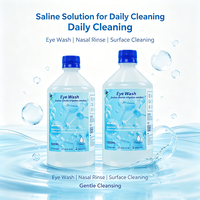 Solution saline isotonique/hypertonique de chlorure de sodium pour irrigation nasale 500 ml, à base d'eau purifiée