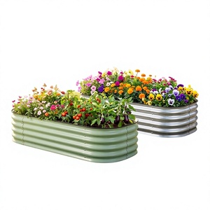 Jardinière en fer pour balcon extérieur, pot de jardin extra-large pour légumes, usage domestique, qualité industrielle pour toit - Product Image 1