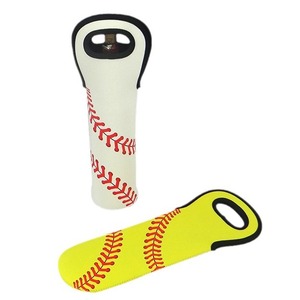 Bolsa de Maquillaje de Neopreno Impermeable y Resistente a los Golpes, con Forma de Concha, Color Amarillo para el Día del Partido, con Costuras Rojas, para Viajes, Cosméticos, Béisbol - Product Image 6