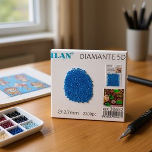 ILAN Diamante 5D 2.7mm Blu 2200pz per Pittura Diamante - Product Image 3
