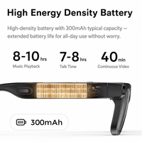 Lunettes Intelligentes IA avec Caméra 8MP, Enregistrement Vidéo, Lunettes Sans Fil, Lunettes Photo, Dispositif Portable Intelligent pour Voyage, Vlog, Cadeau d'Affaires