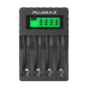 PUJIMAX 1.2v 충전식 aaa 배터리 충전기 4 슬롯 스마트 LCD aa 배터리 충전기 nimh nicd 도구 배터리 충전기 1.2v 2a 3a - Product Image 3